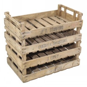 Potato & Vegetable Trays Wooden Vintage Type
